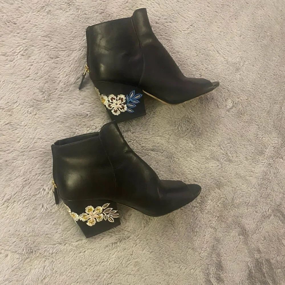 Tory Burch embroidered heels booties, d St I’ve 7,5